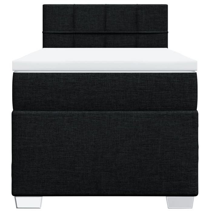 Maison Exclusive - Sommier à lattes de lit et matelas Noir 80x200 cm Tissu
