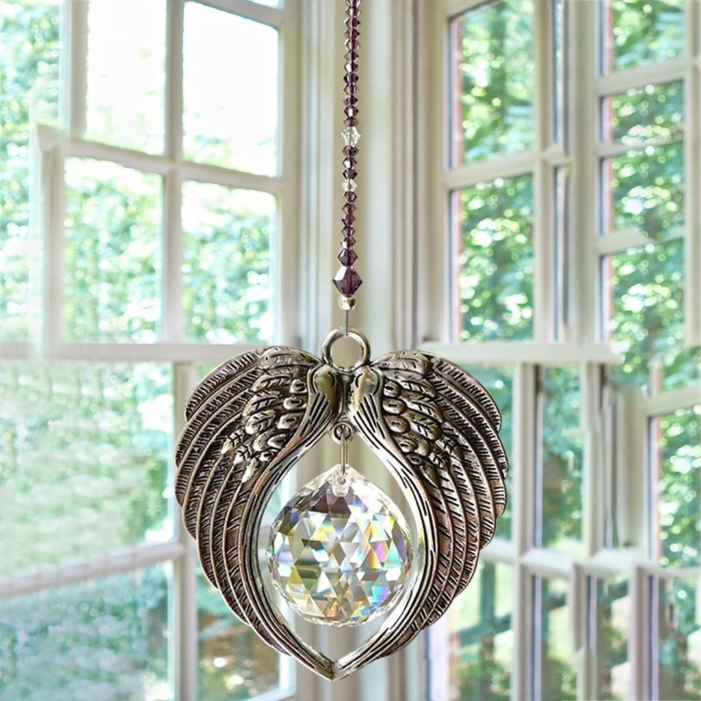 New Angel Wings Home Window Car Hanging Decorations Suncatcher Home Decor Pendant