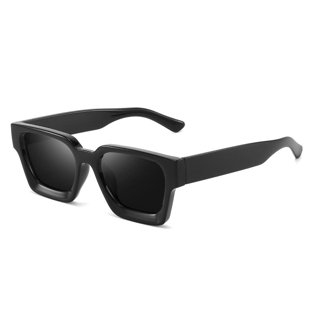 European and American ins style retro square sunglasses women's ins thick frame sunglasses multi-color versatile sunscreen glasses
