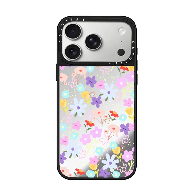 Цветные цветы apply для чехла на мобильный телефон iphone17pro 15promax apple 14plus защитный чехол 13 зеркальный