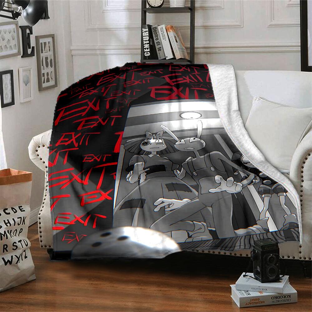 1Pc Exit Sign Mystery Blanket Soft Throw Blanket For Home Bedroom Bed Sofa Travel Office Solid Christmas Blanket