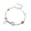 Изящный Браслет в Форме Рыбки с Кошками Регулируемый По размеру Для Подростков Взрослых Повседневный Вечерний Аксессуар