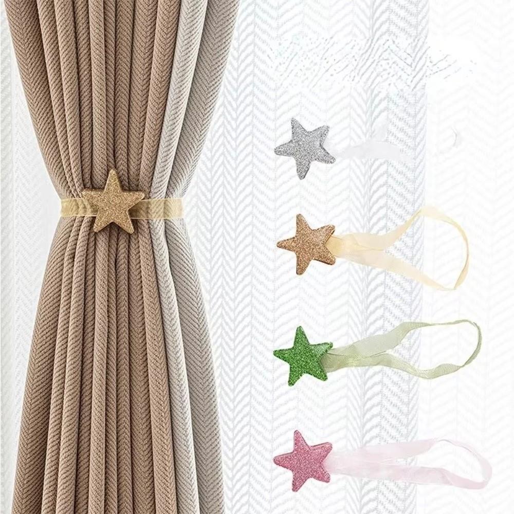 Star Shaped Curtain Buckles ABS Curtain Holdback Nordic Magnetic Curtain Tie  Home Decor
