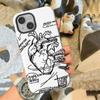 Чехол для телефона Xiaomi Redmi Note 14 4G 14 Pro Plus 5G Мягкий чехол Capa Мультяшный узор Сердце