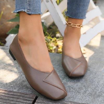 Трендовые туфли-одиночки оверсайз женские 2024 новые минималистичные и удобные туфли-лодочки на плоской подошве класса люкс