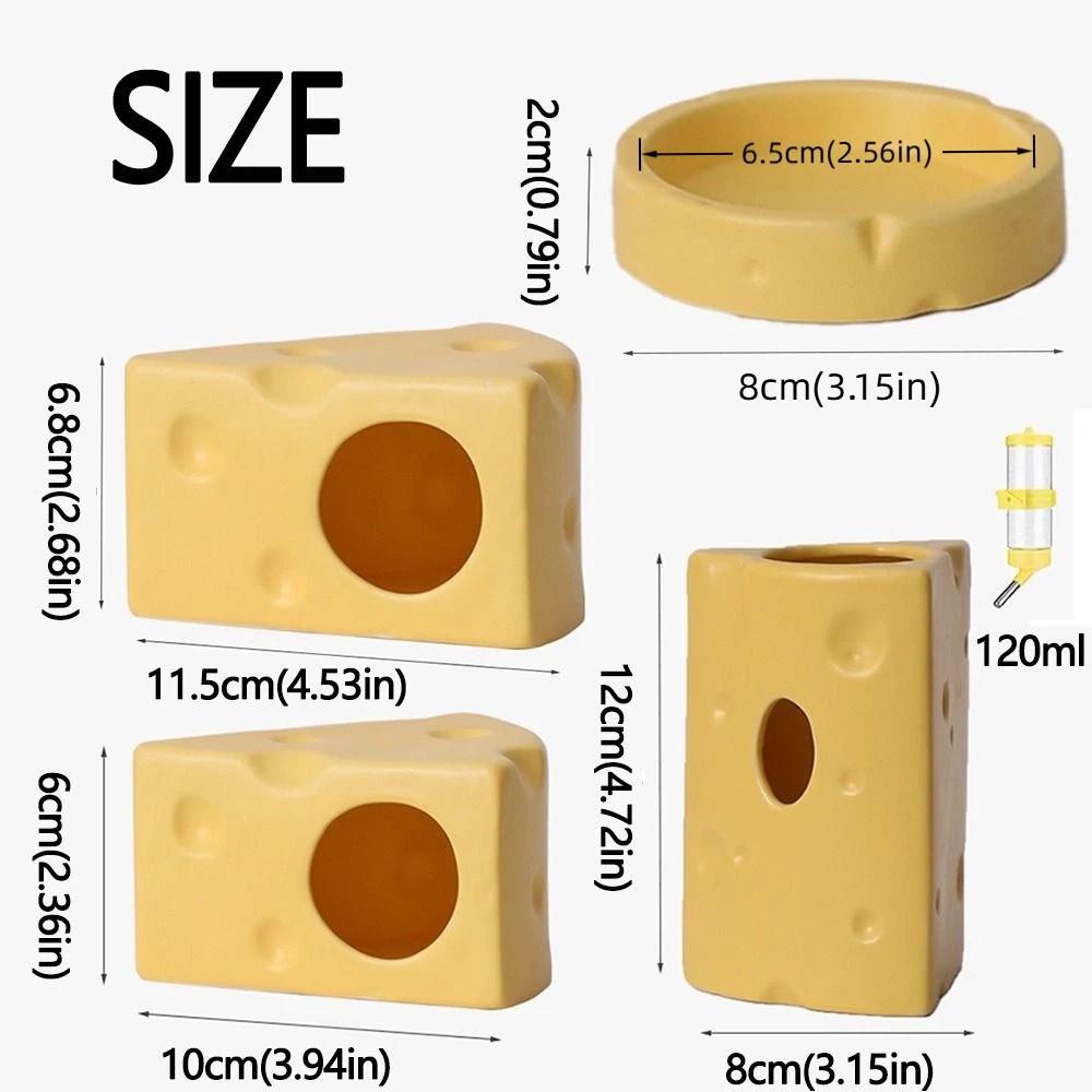 Ceramics Hut Hamster Hideout Creative Feeding Dish Durable Ceramics Hamster House Pet Nesting