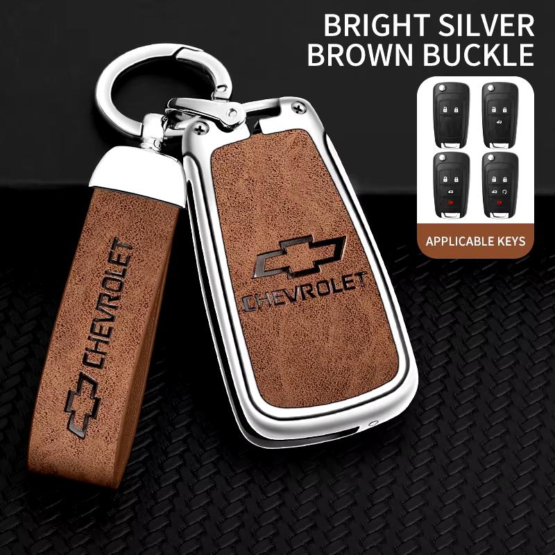 AABHI1 Zinc Alloy Car Flip Key Case Cover Shell Bag For Chevrolet Cruze Aveo Trax Sail Malibu Captiva Prism Spark Protector Accessories