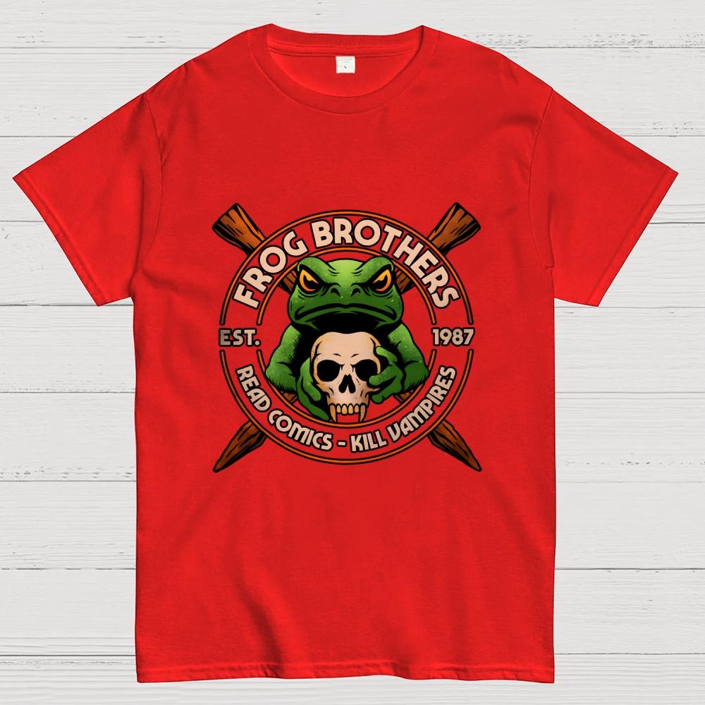 Frog Brothers Cotton Summer Casual Cool Loose T-Shirt
