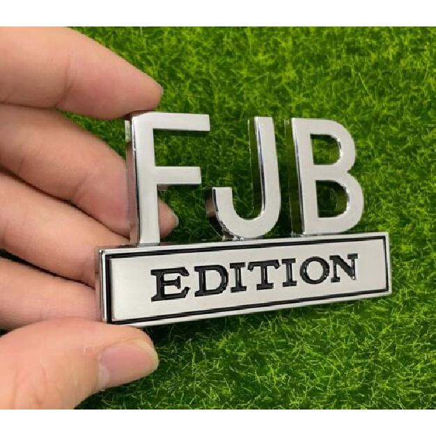 FJB Edition Sticker Car Emblem 3D Raised Letters Decal for Truck Chrome/Black