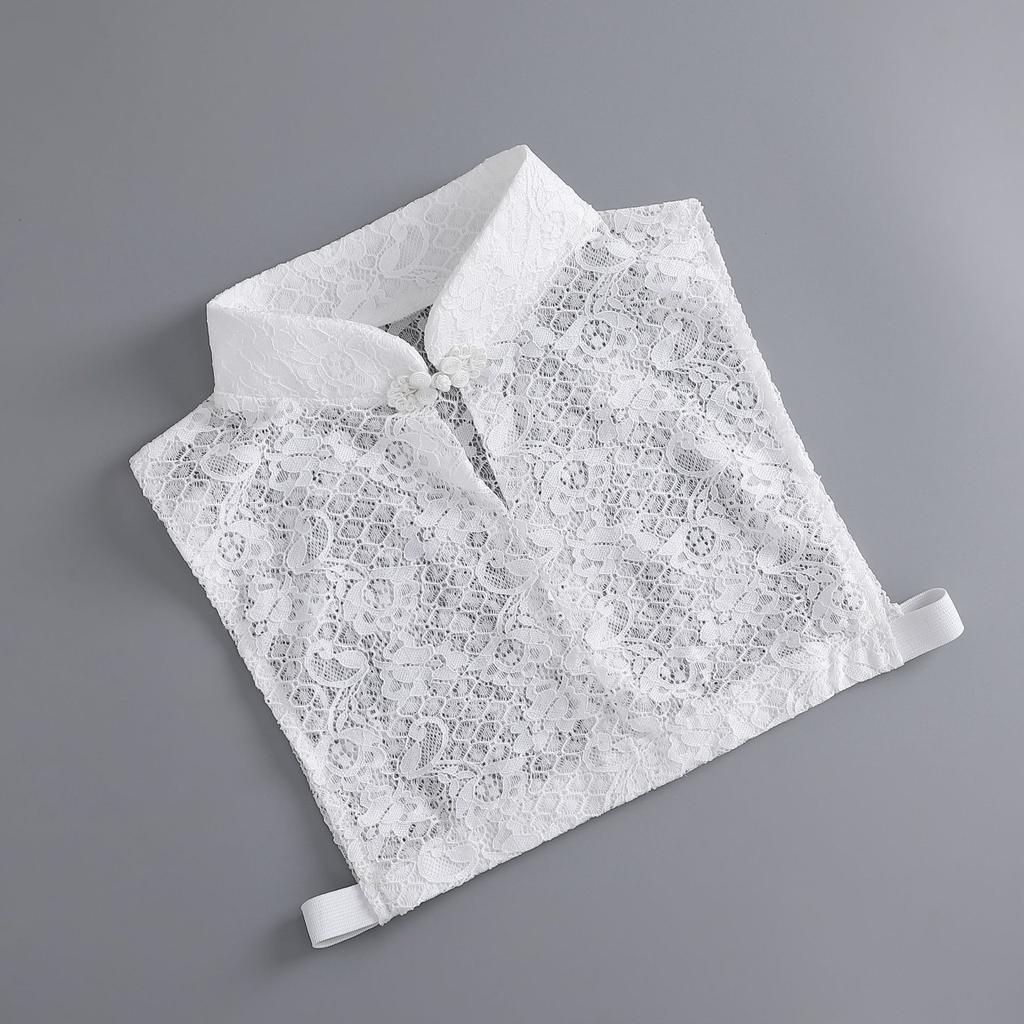 Stand Fake Collar Vintage White Women Shirt Blouse Detachable Collar Female Lace Removable Sweater Half Shirt Accessories