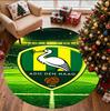 ADO Den Haag Pattern Round Rug, Indoor/Outdoor Mat, for Picnic, Gameroom, Bedroom, Office, Living Room, Home Decor Carpet, Birthday Gift