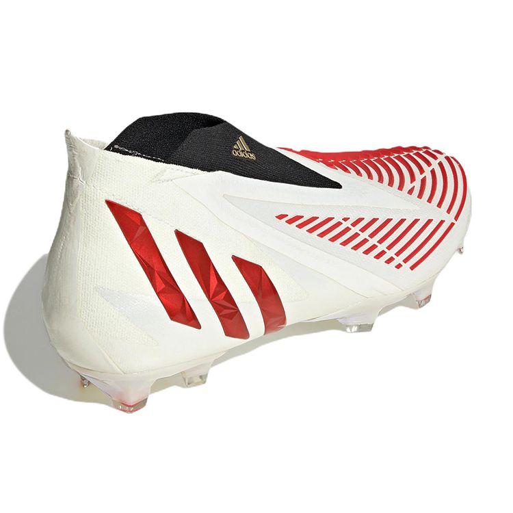 adidas Predator Edge+ FG Off White Ярко-красные мужские кроссовки Золотисто-металлик GV7384