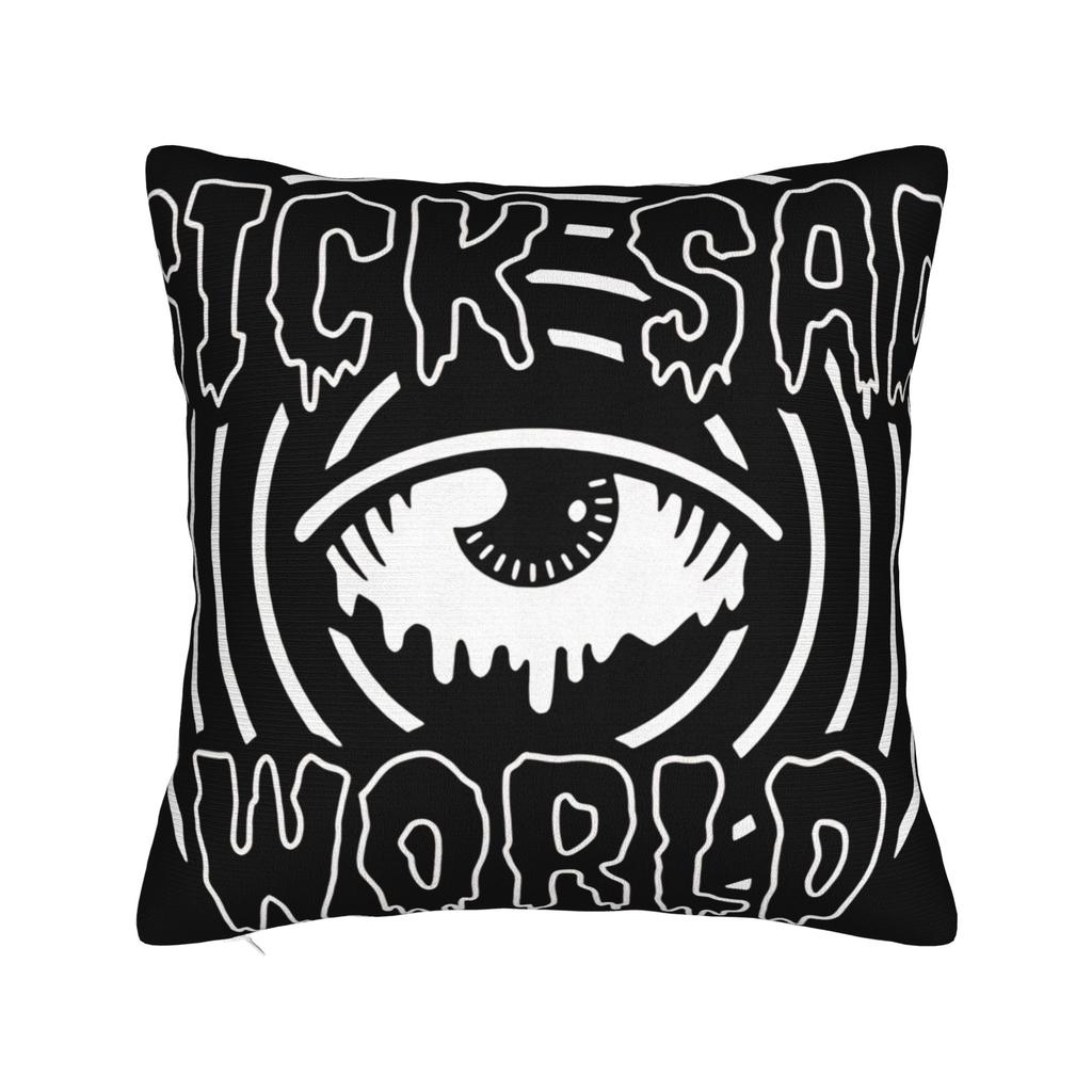 Darias Cartoon Square Pillow Cases Funny Meme Cushion Covers Vintage Zipper Decorative Throw Pillow Case Cover for Home cm
