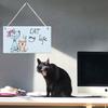 Кошка в моей жизни деревянный декор для дома 20 см х 10 см милый настенный знак для любителей кошек художественная ручная работа