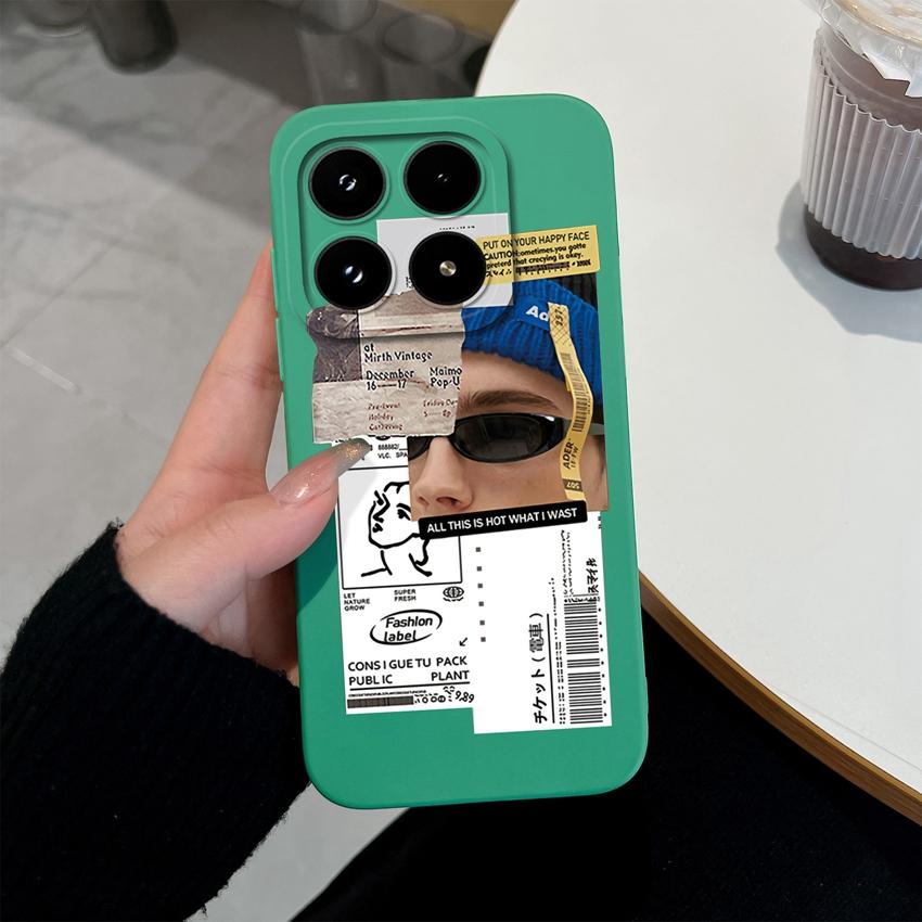 Модный силиконовый чехол для телефона для Xiaomi 17 14 14T 15 15T Pro Poco C71 C75 M7 M8 F7 F8 Премиальный противоскользящий прочный корпус для Xiaomi Capa