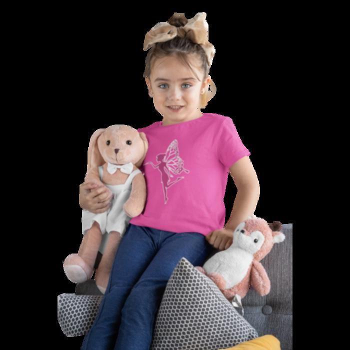 T- Shirt manches courtes Fée enfant fushia - Fushia