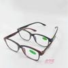 Full Frame Crystal Glass Reading Glasses with Large Lenses - Black/Brown