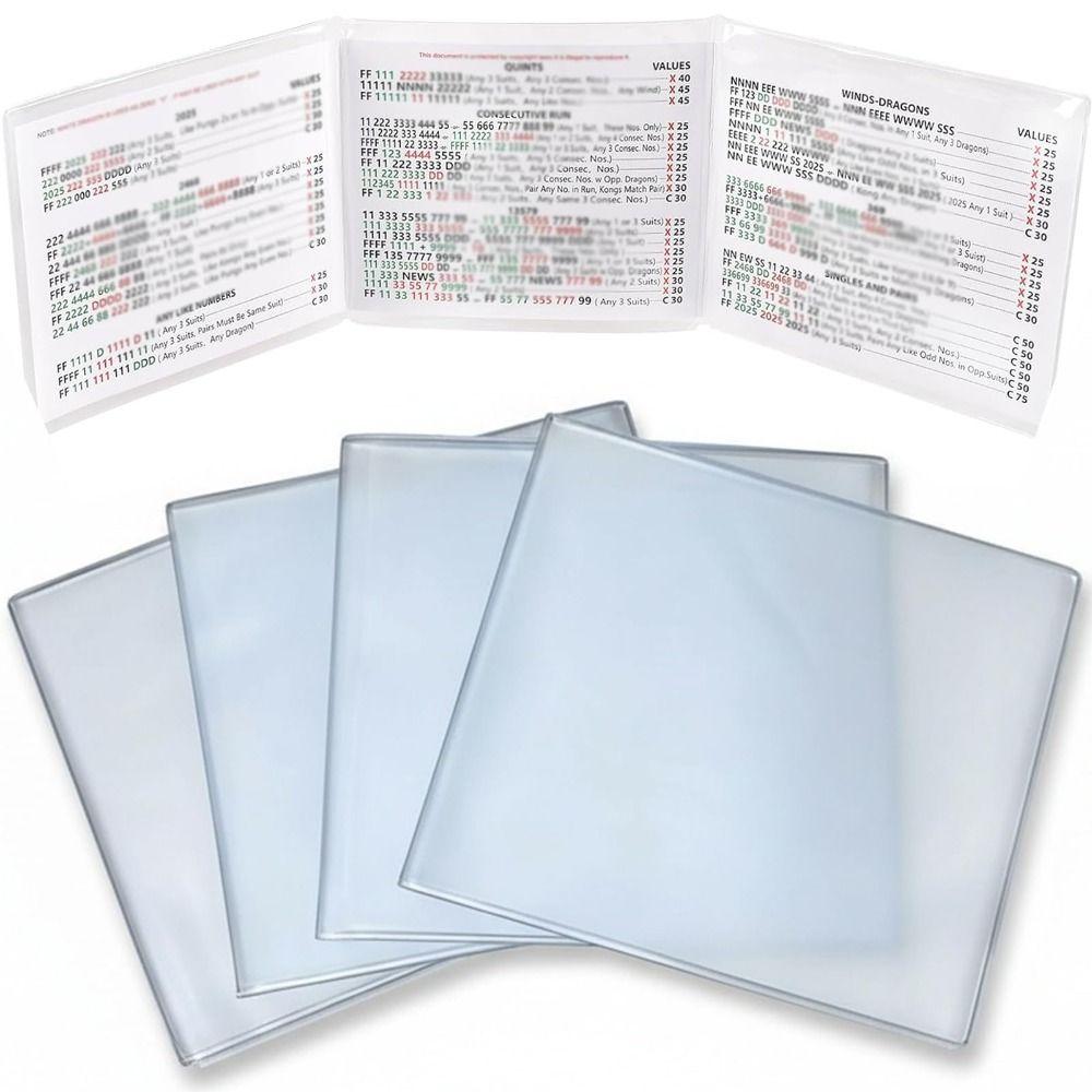 Oil-resistant Mahjong Card Sleeve Matte Clear Protective Sleeve Scorecard Cover Card Game