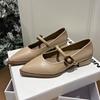 Designer Women's Flats Pointed Toe Mary Jane Shoes Women Elegant Dress Shoes Oblique Strap Ladies Shoes Oxfords Zapatillas Mujer