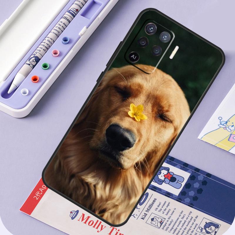 Golden Retriever Friend For Oppo A96 A76 A16 A94 A74 A54 A15 A18 A38 A58 A78 A98 A40 A60 A80 A57 A17 A77 A5 Pro Case