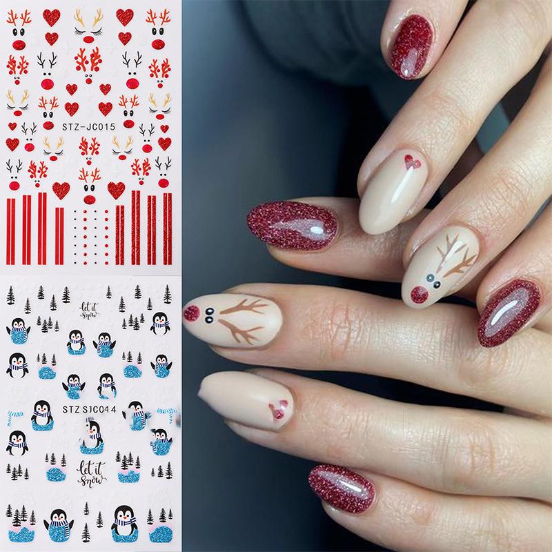 5 шт. Модные Мультяшные Лазерные Блестящие Наклейки для Маникюра DIY Самоклеящиеся Украшения для Маникюра Красивые Наклейки для Маникюра