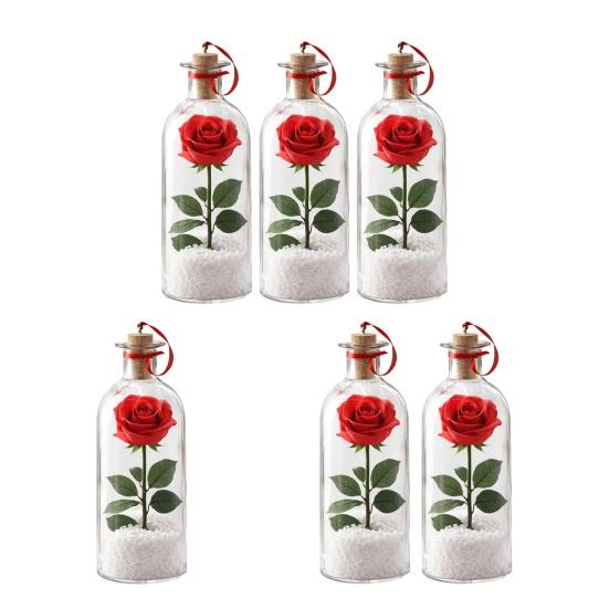 1/2/3 шт. Записываемый голосовой цветок-роза с воспроизведением, пробка, прозрачная стеклянная бутылка для голосовых сообщений с розой внутри, декор для фестиваля, праздничный сувенир, подарок