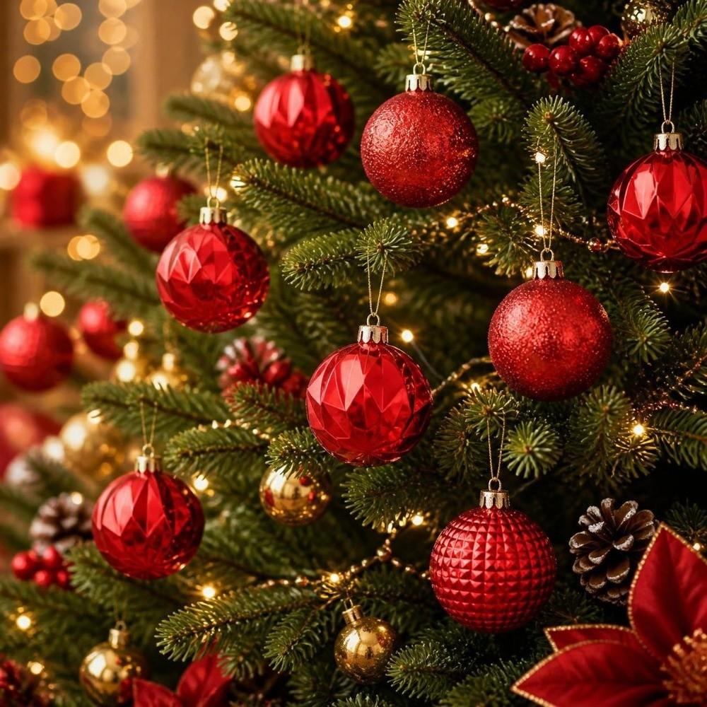 12Pcs/Set Creative Christmas Ball 6CM Xmas Ornament Ball Durable Xmas Baubles Storefront