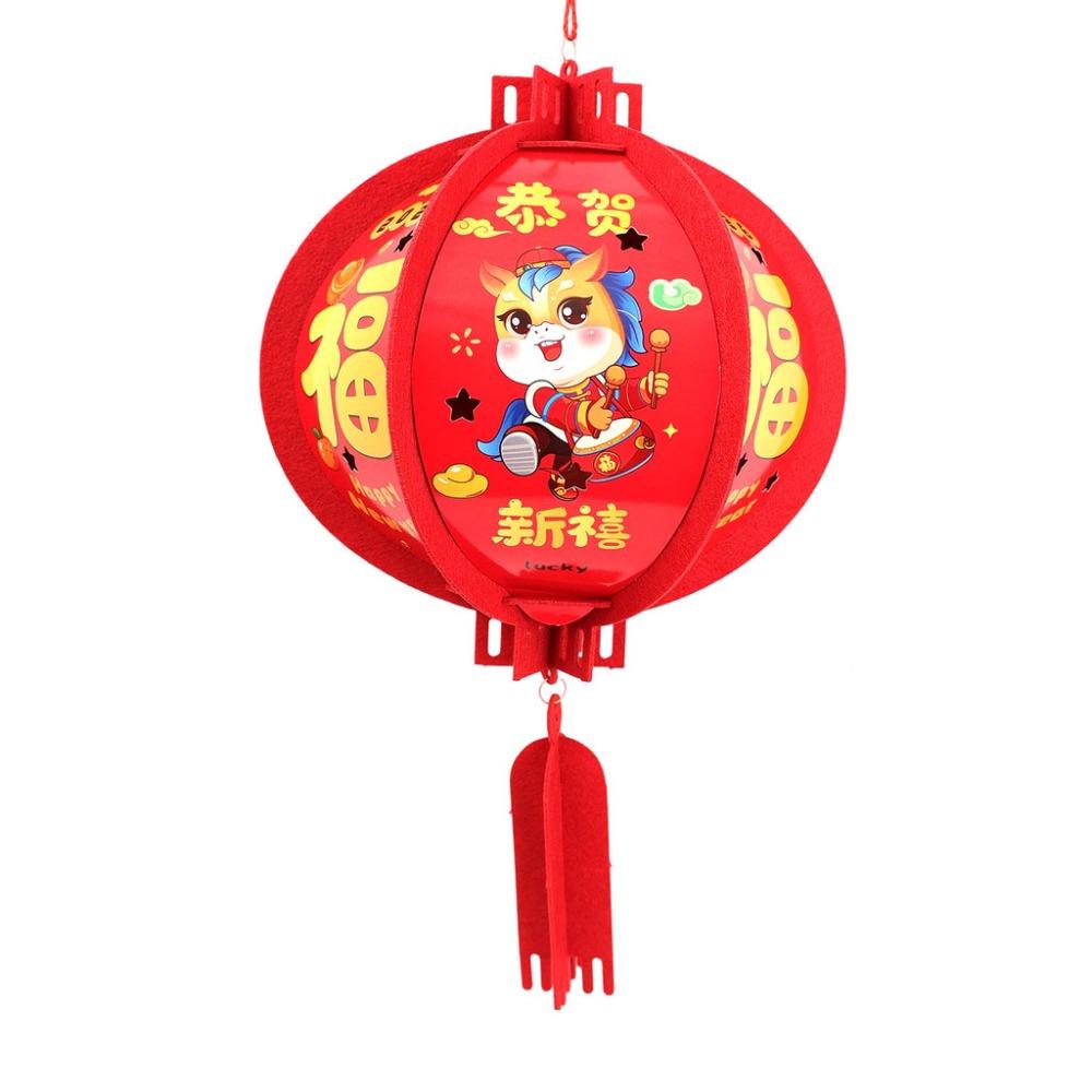 Cartoon Chinese Lantern with Tassel Chinese New Year Lantern  for Spring Festival Decoration