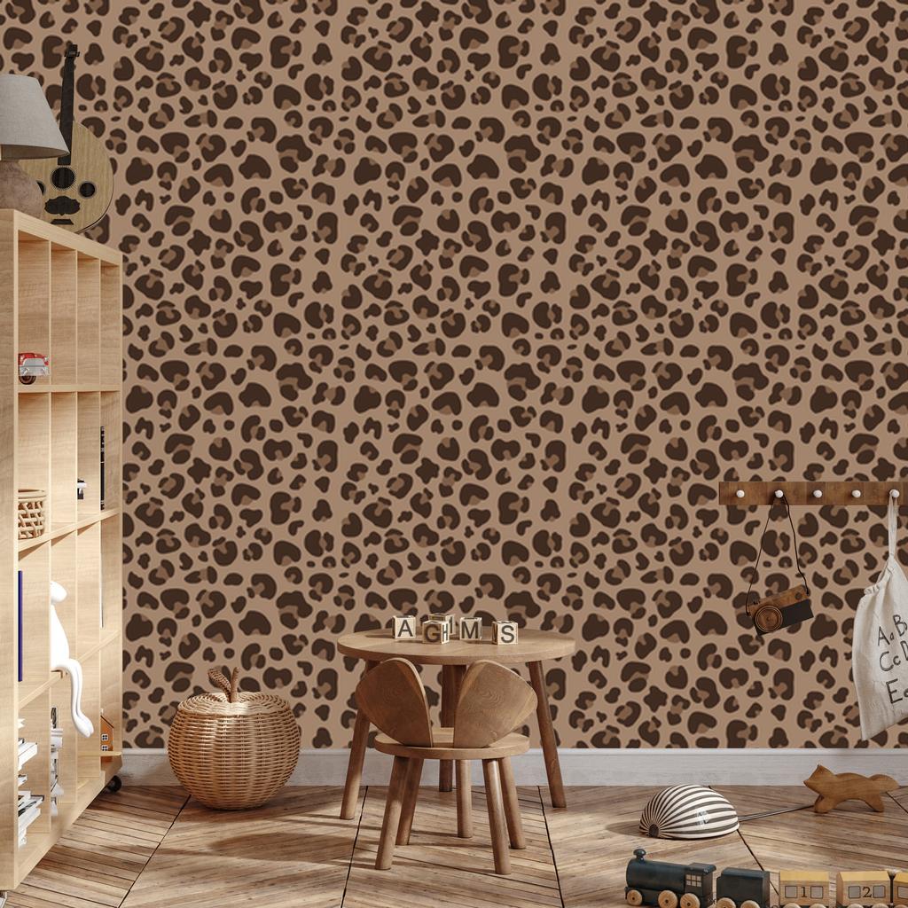 Animal Skin Wallpaper Orange, Rust and Beige 50x1000
