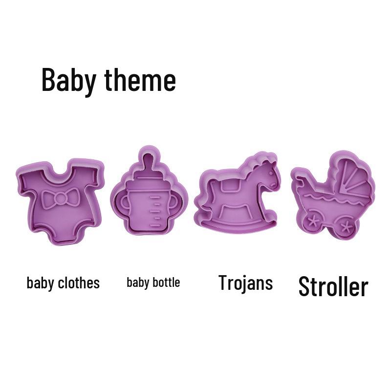 Набор 3D мультяшных формочек для печенья - Весенние пресс-вырубки для Рождества, Хэллоуина и Пасхи