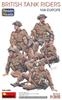 MiniArt Scale WWII British Tank Northwest European Figure Set Heads Plastic Model Kit MA35496 1/35 Riders, Front, 5-Piece (Resin Included),