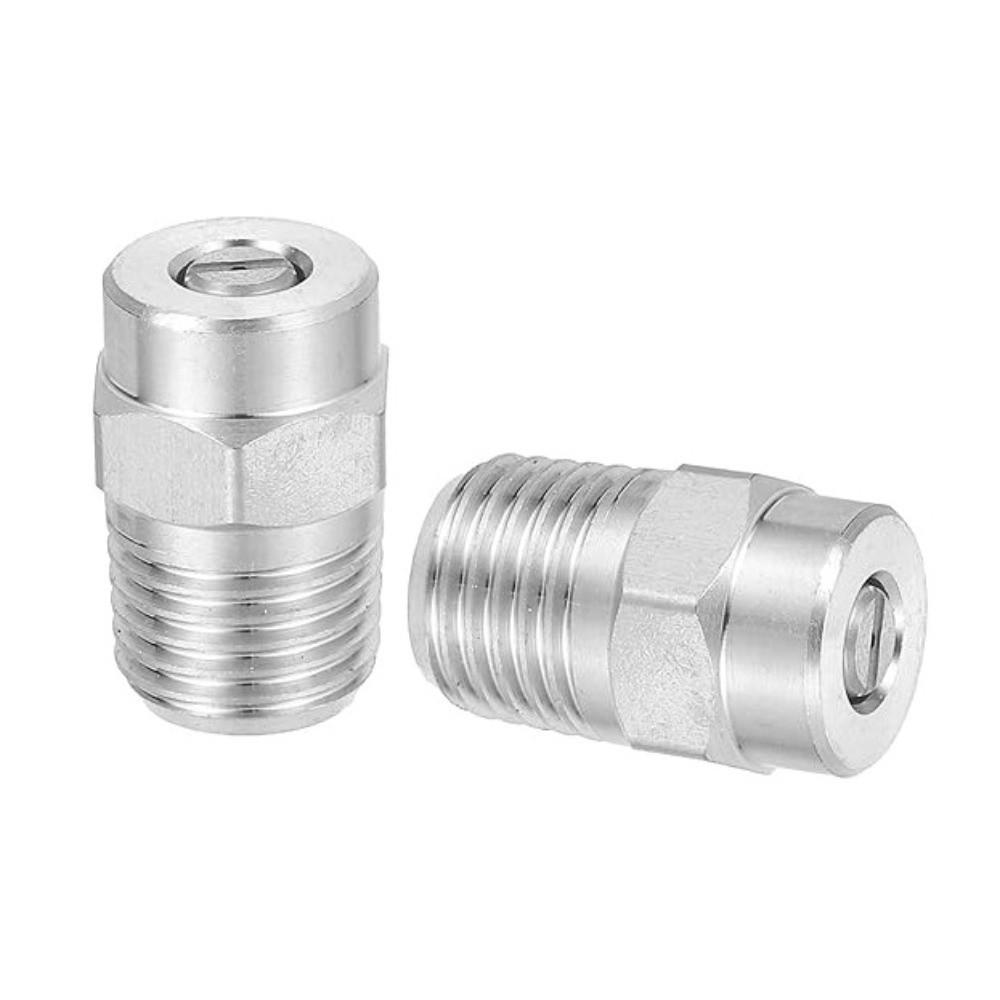 4PCS Flat Head Misting Nozzle 1/4 Inch Male Thread Surface Cleaner Nozzle  Yard Watering