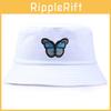 Stylish Butterfly Embroidered Fisherman Hat For Women Trendy Casual Summer Wear