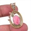 Натуральный родохрозит 925 проба Стерлинговое серебро Подарок Двухцветная подвеска 1,50" D6U53