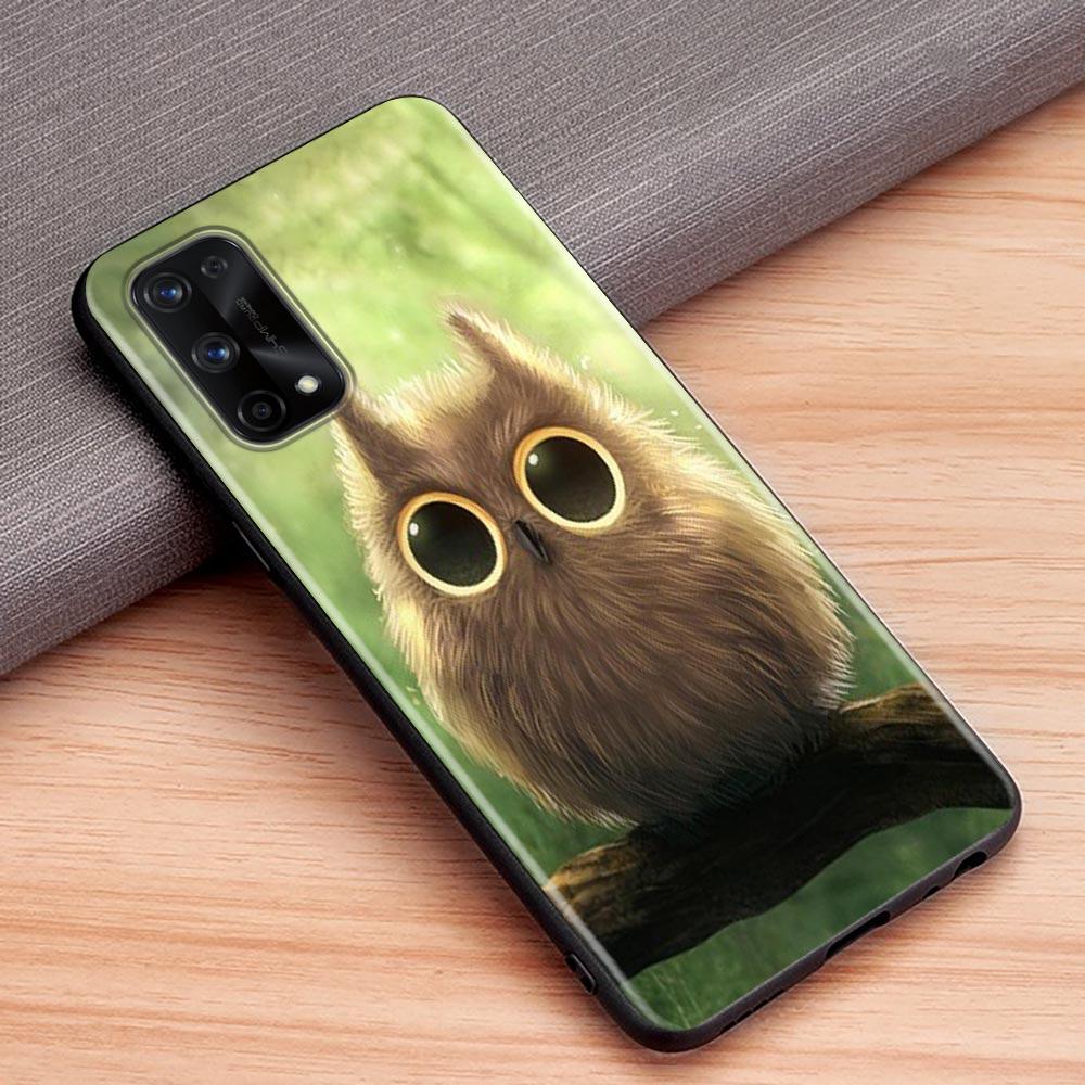 Милый Детеныш Совы Животное Для Чехла Realme 10 Чехол Realme 6 7 8 9 10 11 Pro Plus 8i C20 C21 C21Y C33 C35 C53 C55 Мягкие Силиконовые Чехлы