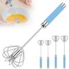 4 шт. венчик для яиц из нержавеющей стали, венчик для взбивания яиц, ручной толкатель, венчик с ручкой, нержавеющий ручной венчик, полуавтоматический миксер для яиц, кухонный инструмент
