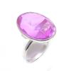 Natural Amethyst Gemstone Handmade 925 Sterling Silver Jewelry Ring Size 7 K5N77
