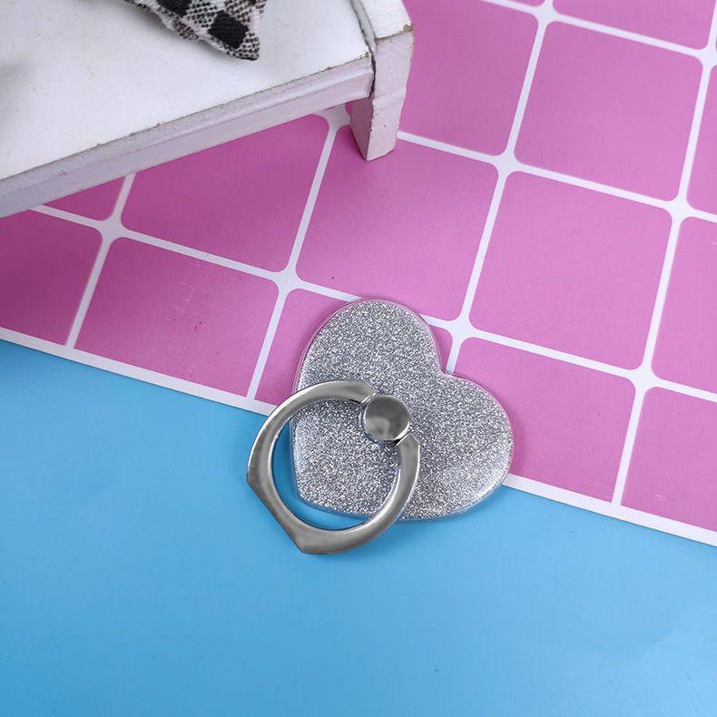 Сверкающая розовая пряжка для кольца на палец с липкой надписью «Любовь», защита от падения и потери, универсальная пряжка для ленивого телефона, мужские и женские браслеты с блестками