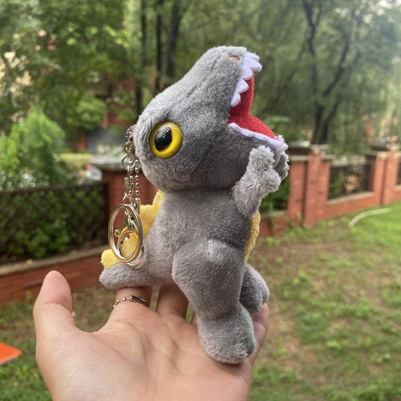 Плюшевый брелок Динозавр Рекс с вышивкой для украшения сумки и подарков