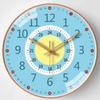 Silent Learning Clock Punch-free Electronic Color Clock Large Dial Wall Clock  Gift