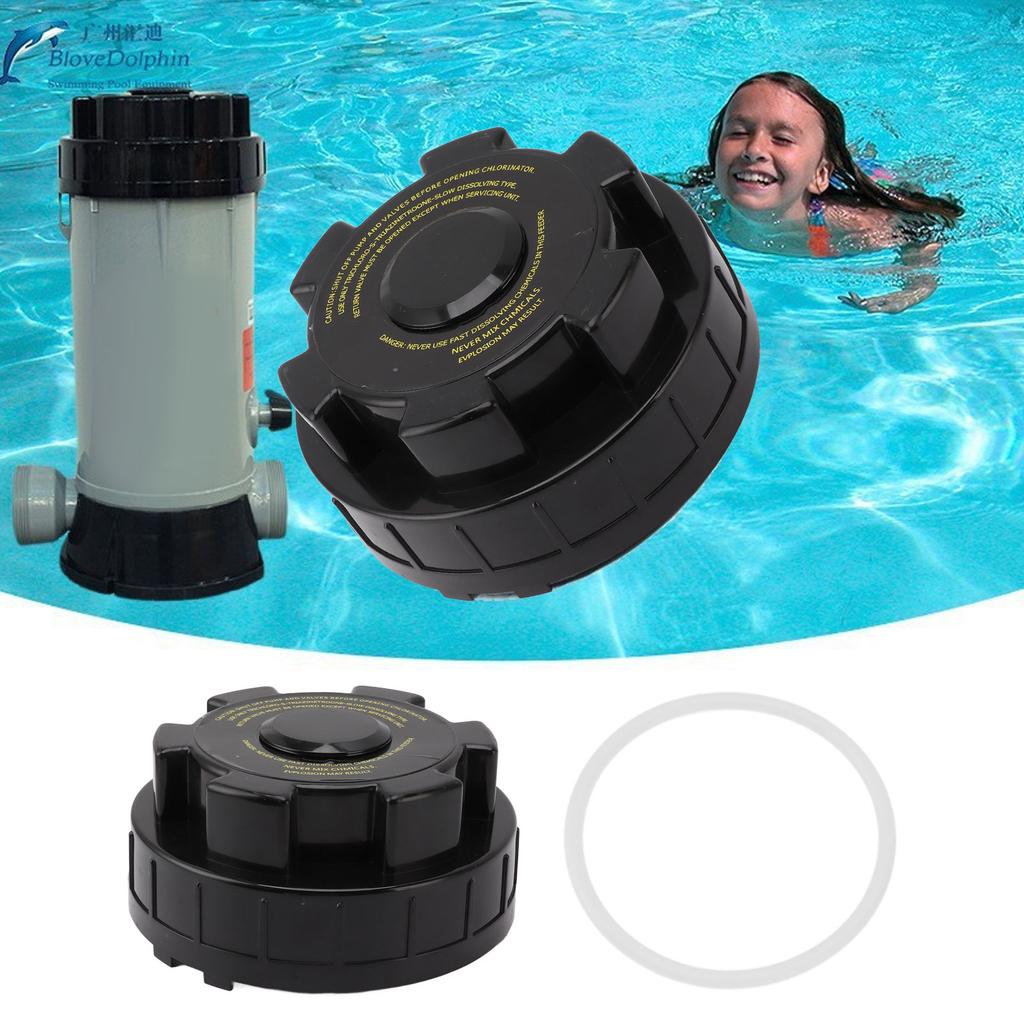  CL200 Chlorinator Cover   Replacement Tight Sling with O   Gasket Chlorinator Feeder,Automatic Chlorinator Feeder Cover Replacement Part 