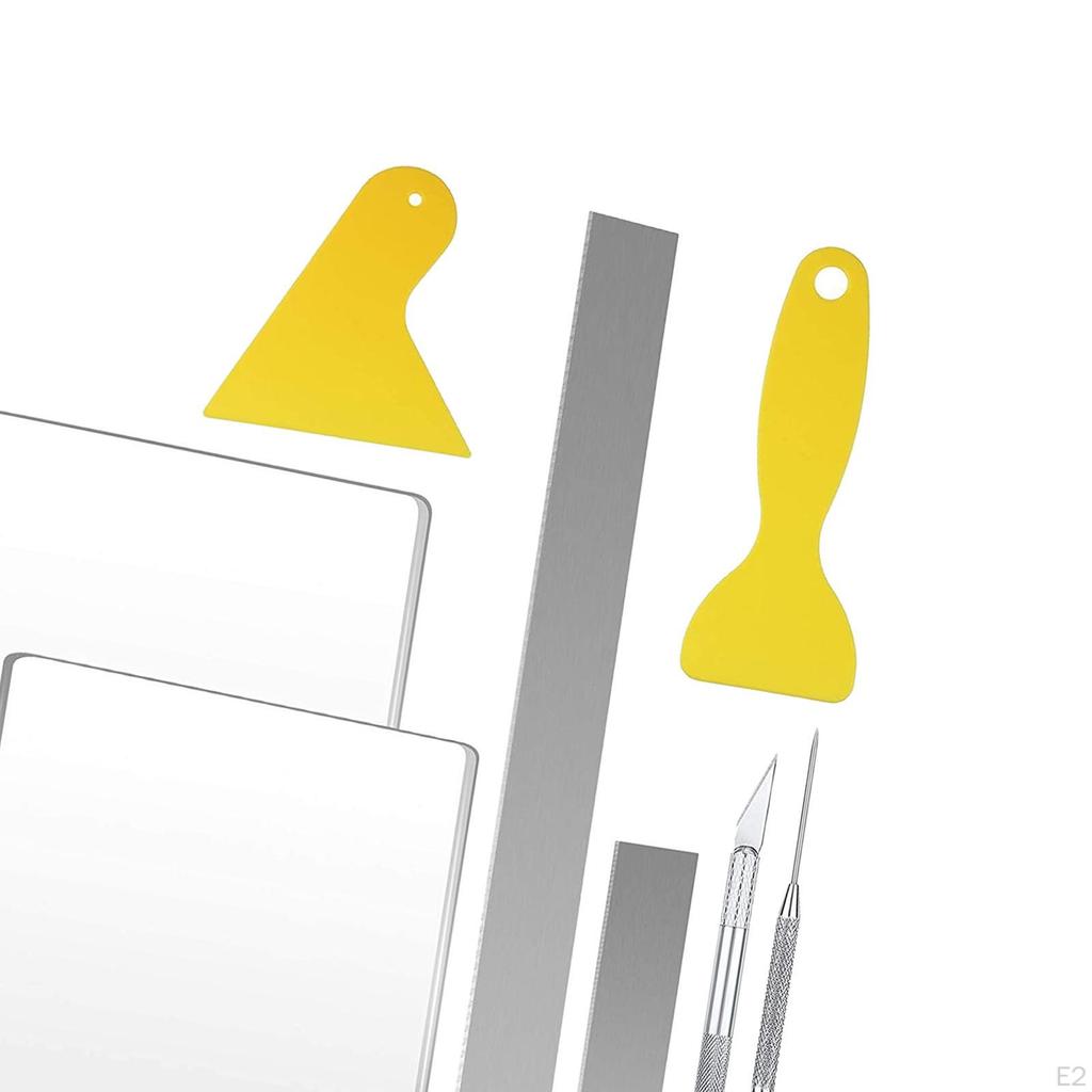 9PCS Polymer Clay Tools Acrylic Roller Clear Sheet Backing Board Punch