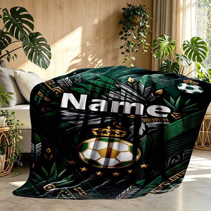 Custom Name Personalized Club Santos Laguna Print Blanket, Home Decor, Bedroom, Sofa, Camping, Couch, Gifts for Birthday Christmas