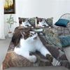 Комплект постельного белья для собак, домашний текстиль для кошек с наволочкой, постельное белье королевского размера для детей-подростков, мягкий комплект пододеяльников