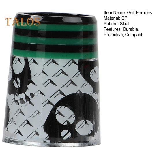 Наконечники для гольфа Плоские железные наконечники для гольфа Кольца для клюшек для гольфа с коническим наконечником 0,370 дюйма Железный клиновидный стержень с дизайном черепа Наконечники для гольфа
