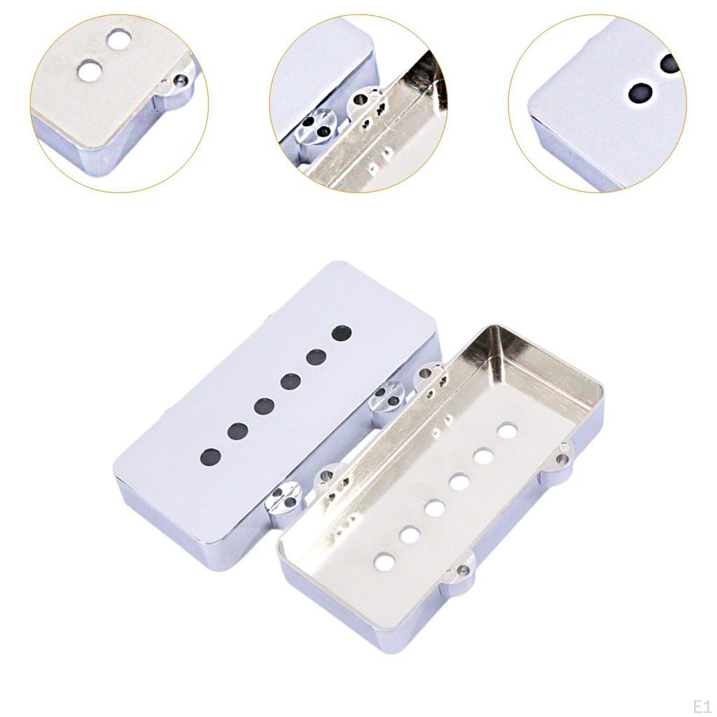 2 Pieces Guitar Pickup Cover 50mm/52mm Pole Spacing for Jazzmaster Guitars DIY Electric