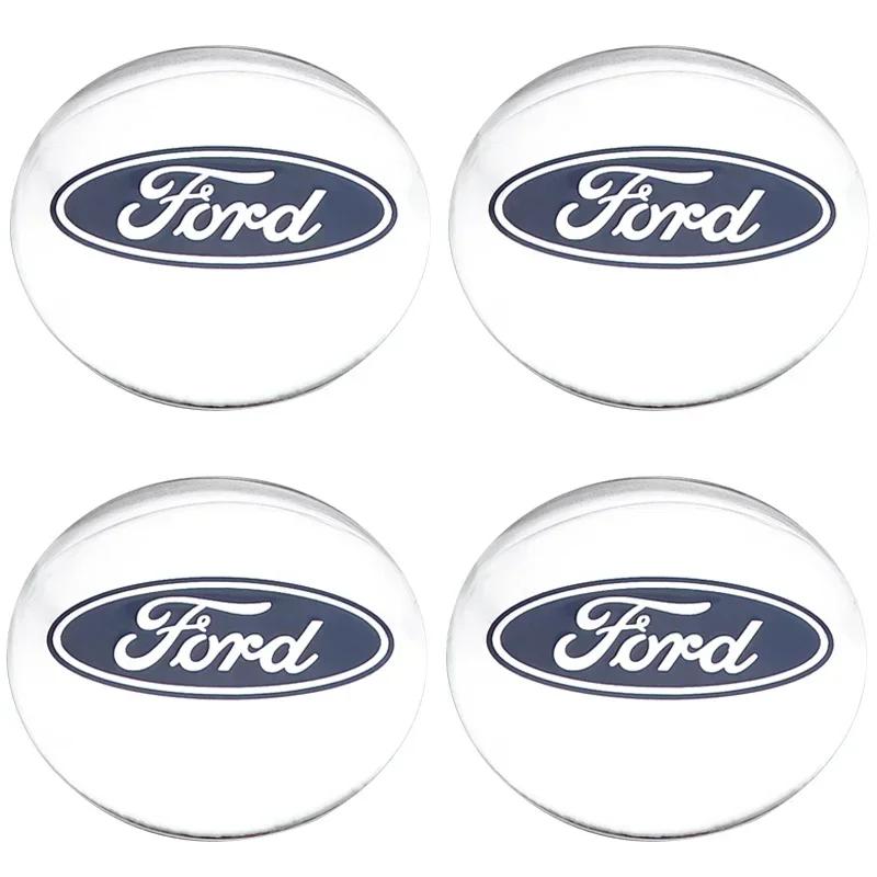 New 2026 Car Sticker Ford New 2025 Hot 4pcs 3D 56mm 60mm 65mm 68mm Ford logo car emblem Wheel Center Hub Cap auto Rim refit dust