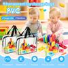 4/9 Packs Transparent Handheld Toy Organizer Bag Puzzle Toy Storage for Board Game Waterproof Toy Organizer Bag for Children