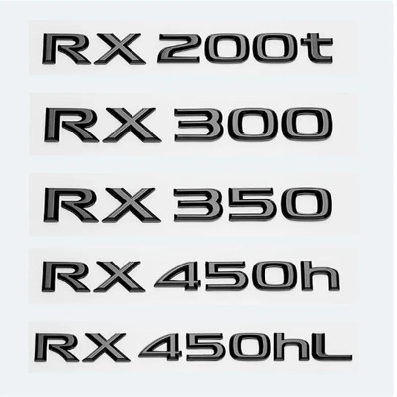 3D ABS Trunk Emblem Badge Sticker for Lexus RX200t RX270 RX300 RX350 RX450h RX450hL Hybrid Rear Logo Chrome/BlackJE2