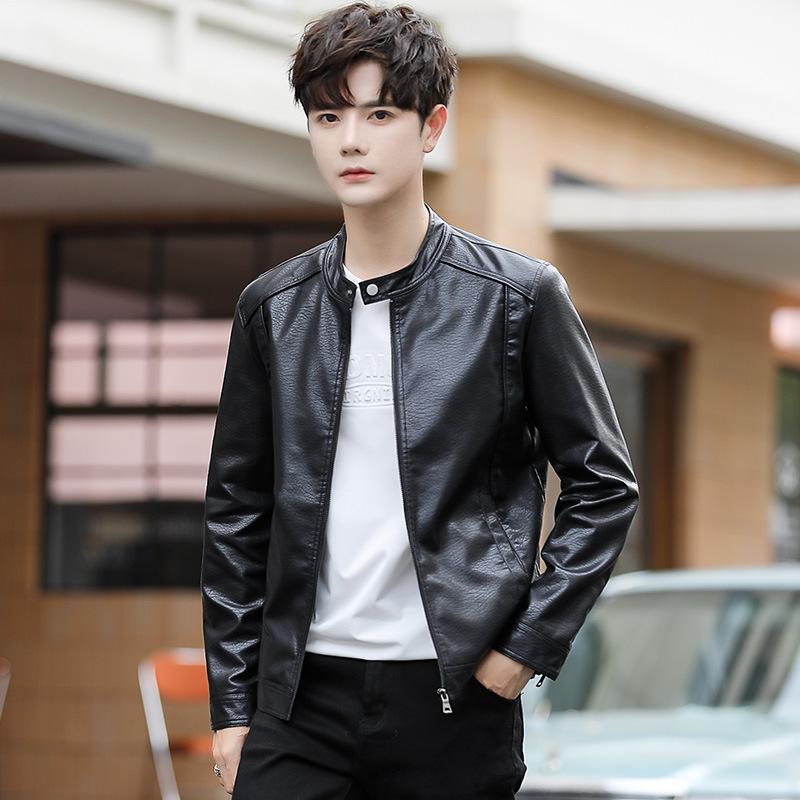 Locomotive Clothing Кожаная куртка Мужская куртка Осень и зима Новый тренд Простая флисовая термокожаная куртка для езды на мотоцикле